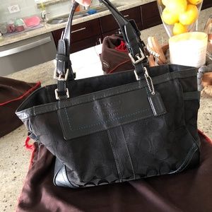 Signature Black Coach purse